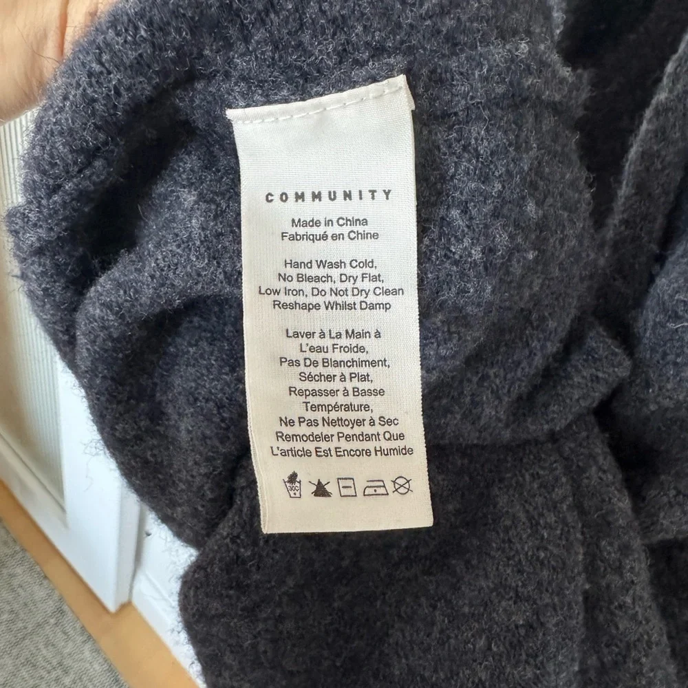 Artizia Community Wool and Yak Dark Gray Long Cardigan - Picture 3 of 4